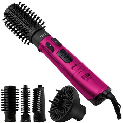 escova rotativa philco - escova secadora de cabelo